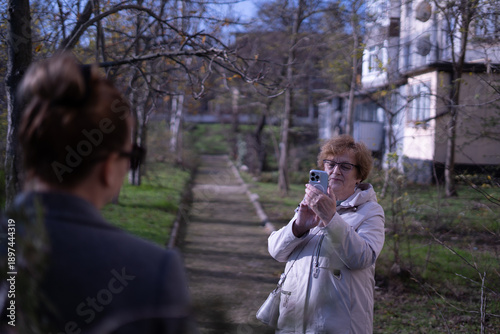 mother and daughter on a walk