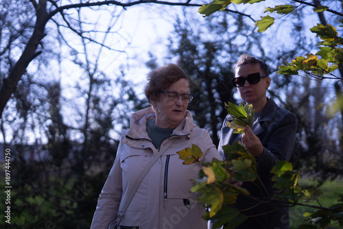 mother and daughter on a walk