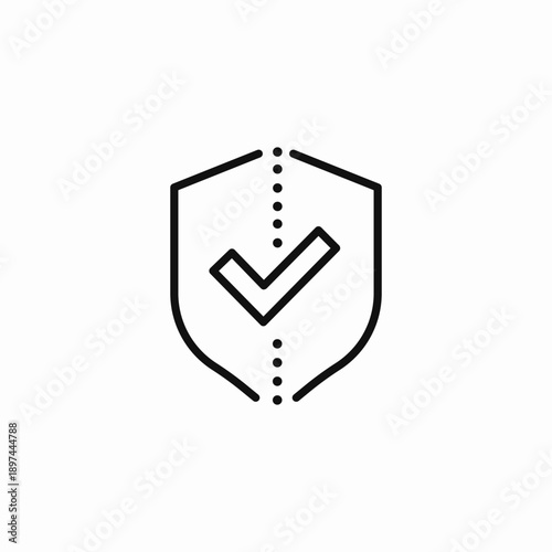 security shield check icon sign vector