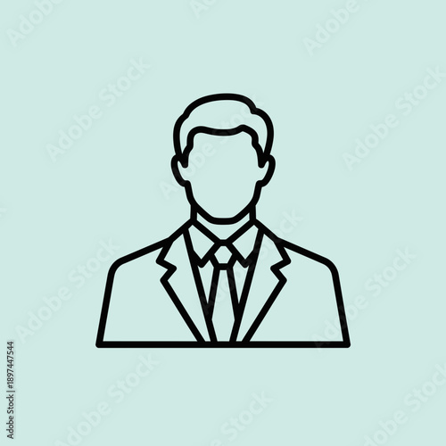 Professional Business Person in Formal Suit and Tie.