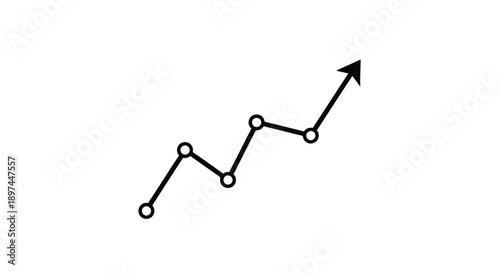 Simple line graph depicting upward trend with fluctuations