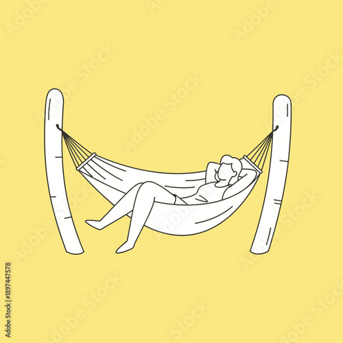 Relaxing in a Hammock Leisure and Comfort.