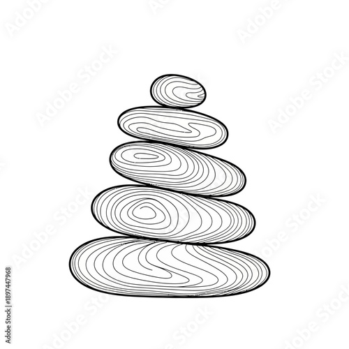 Stacked stones for meditation and balance.