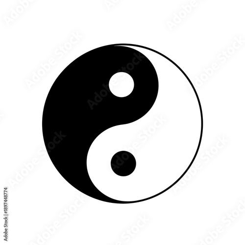 Yin and Yang Symbol Harmony and Balance Concept.