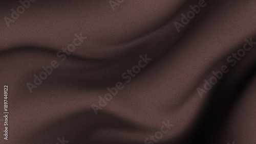 Obraz na płótnie A close up of draped dark brown fabric displaying soft folds and texture