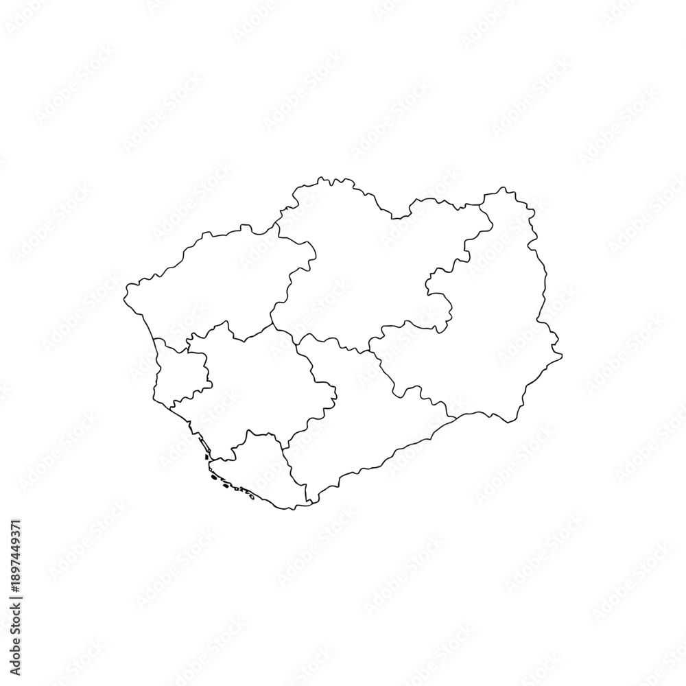 Obraz premium Sierra Leone Map with Provinces