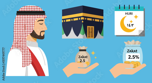 ramadhan icon set vector illustration