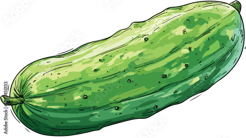Cartoon Style Cucumber Clipart Vector Illustration for Creative Designs