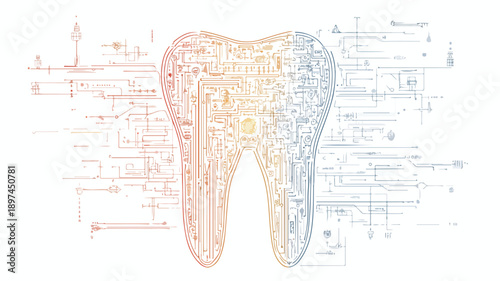 Professional Dental Design Concept Vector on White Background