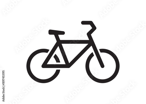 Bike Icon, Editable Solid Vector Illustration