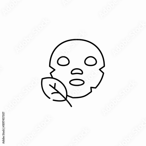 facial sheet mask icon sign vector