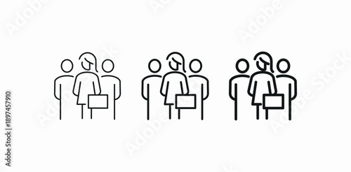 group of people icon sign vector
