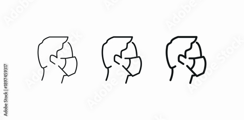 man side mask icon sign vector