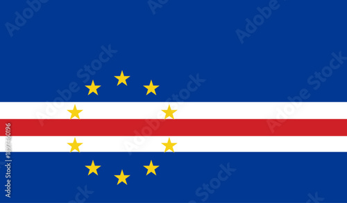 flag of Cape Verde icon vector illustration 
