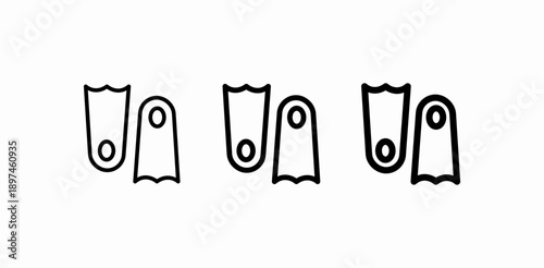 scuba diving fins icon sign vector