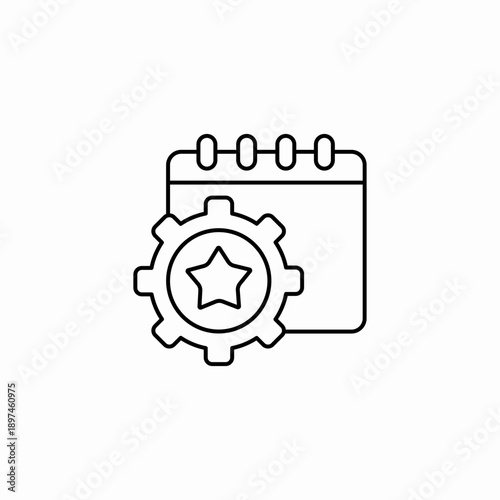 schedule management priority icon sign vector