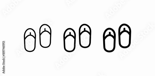 summer beach sandals icon sign vector