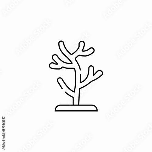 undersea coral plant icon sign vector