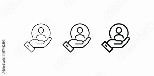 user care support icon sign vector