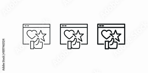 website feedback rating icon sign vector