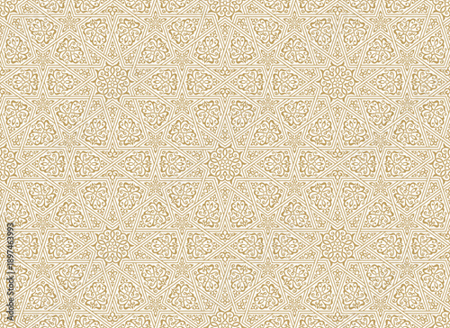 Seamless geometric pattern in authentic arabian style.