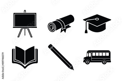 education icons set