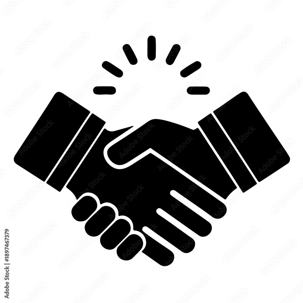 Obraz premium Handshake icon, Business agreement handshake vector
