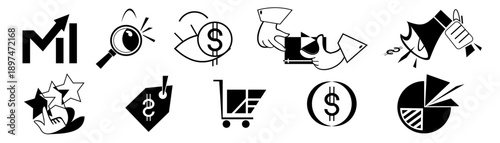 Marketing icons set.
