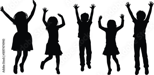 Mega collection of diverse people silhouettes including happy families jumping children professional photographers and business people talking isolated on white background