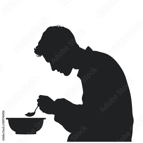 black silhouette of a Pet Food Taster