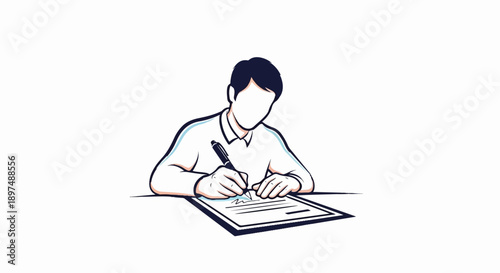 Person signing a document with a pen at a table