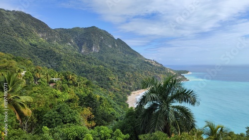 Dominican Republic Barahona Mountain Beach View