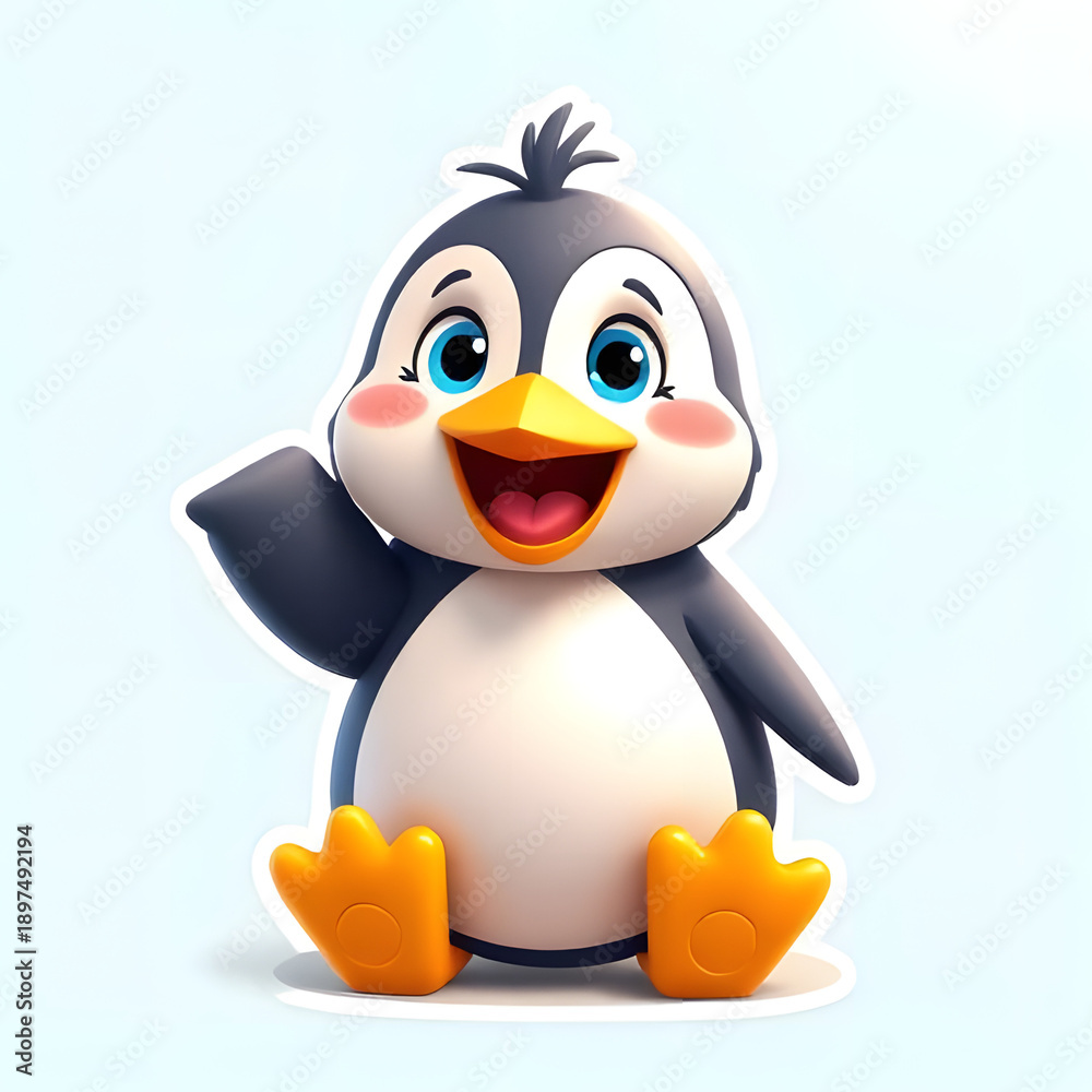 Obraz premium 3d cartoon penguin
