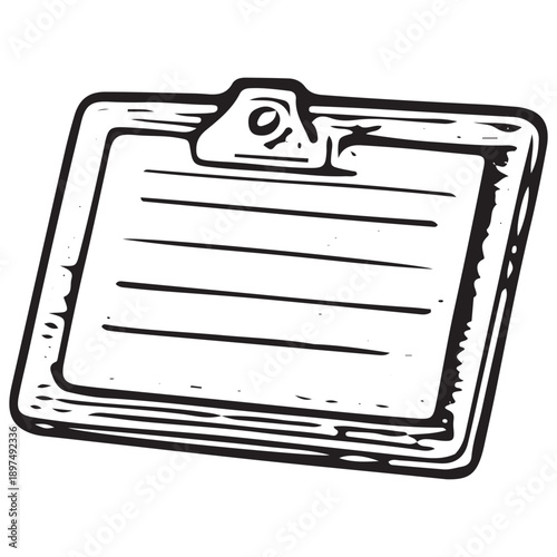 Travel Clipboard Illustration – Adventure Planning Hand Drawn Icon