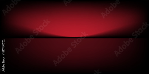 Abstract gradient podium background. Empty red 3D studio background. Clean scene for product presentation mockup template. eps 10