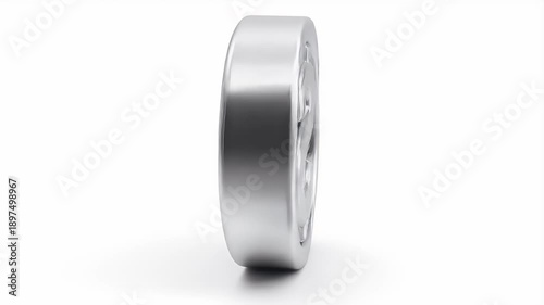 Shiny Dollar Symbol Coin - A Detailed 3D Render.