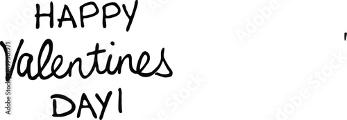 Happy Valentine's Day greeting card with romantic hearts, flowers, and elegant typography, perfect for love messages.