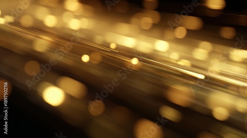 stock data abstract motion in gold light