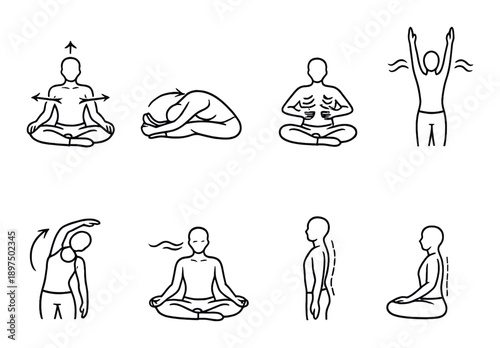 Simple yoga poses for meditation and flexibility