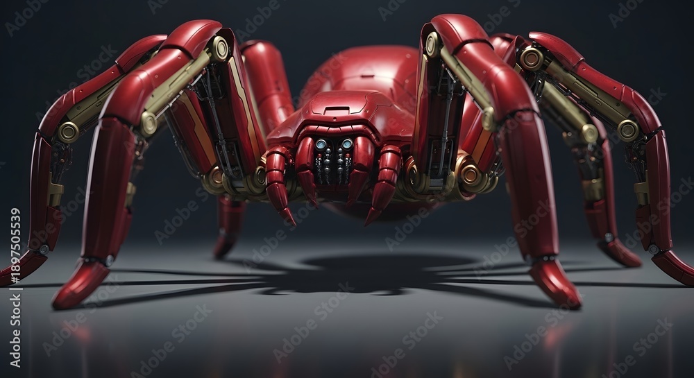 Fototapeta premium Iron Man Tarantula ,generative AI