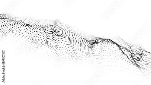 Vector 3D wave in cyberspace. Information technologies