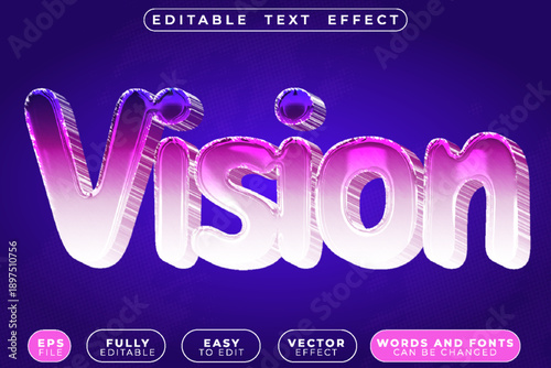  Vision Future Insight Idea Vector Fully Editable Smart Object Text Effect