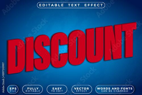  Discount Sale Offer Marketing Vector Fully Editable Smart Object Text Effect