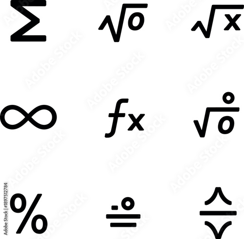 Mathematical symbols and notations for complex equations and formulas