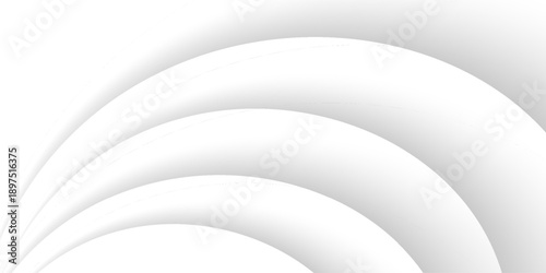Abstract Futuristic 3d White Architecture Circular Concentric Background. White circle abstract background. Circular Building. Geometric technology design. White tunnel background. Interior Vector.