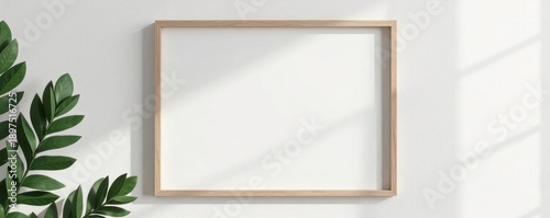 Empty wall-mounted frame mockup, ready for design , template, stylish