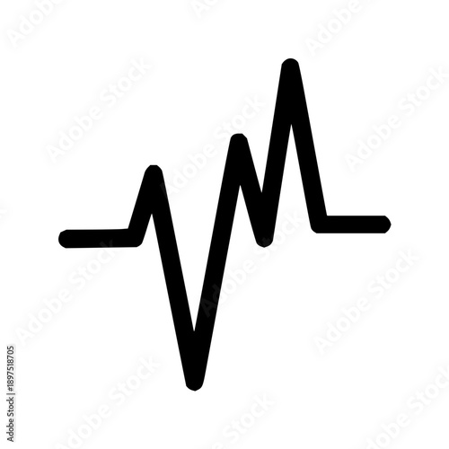 Dynamic Line Graph Illustrating Fluctuation and Measurement, Symbolizing Vitality and Data Analysis through a Visual Waveform on a Clean Background