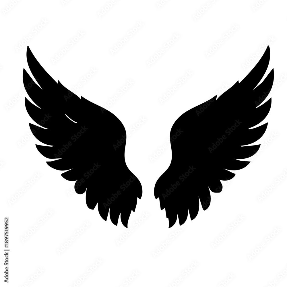 Obraz premium Angel wings isolated on white background