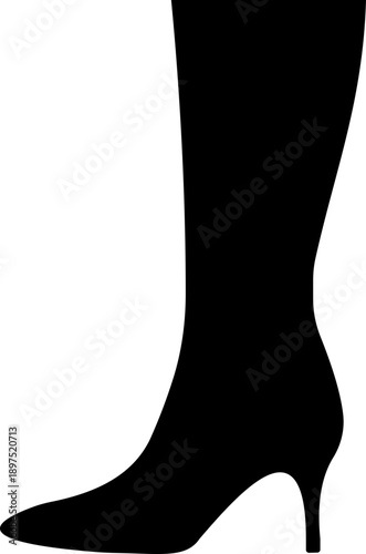 Women shoes icon featuring heels boots sandals flats pumps silhouettes in flat style, female fashion footwear outline illustration for store web branding