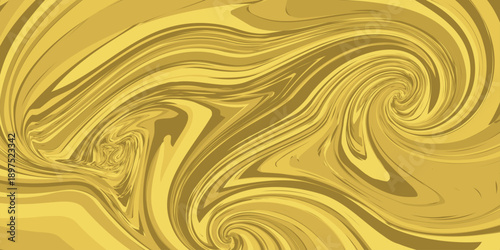 An abstract composition showcases swirling ribbon like shapes in varying shades of gold creating a dynamic and visually captivating textured pattern high-quality professional.